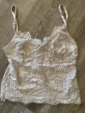 Moda International Light Gray Lace Camisole